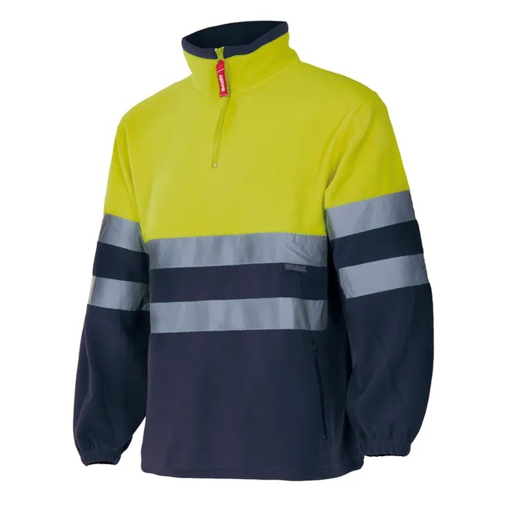 Felpa zip corta bicolore da Lavoro Alta Visibilit� Velilla 182