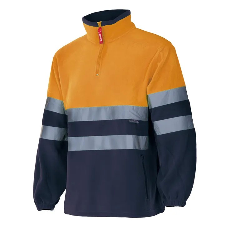 Felpa zip corta bicolore da Lavoro Alta Visibilit� Velilla 182