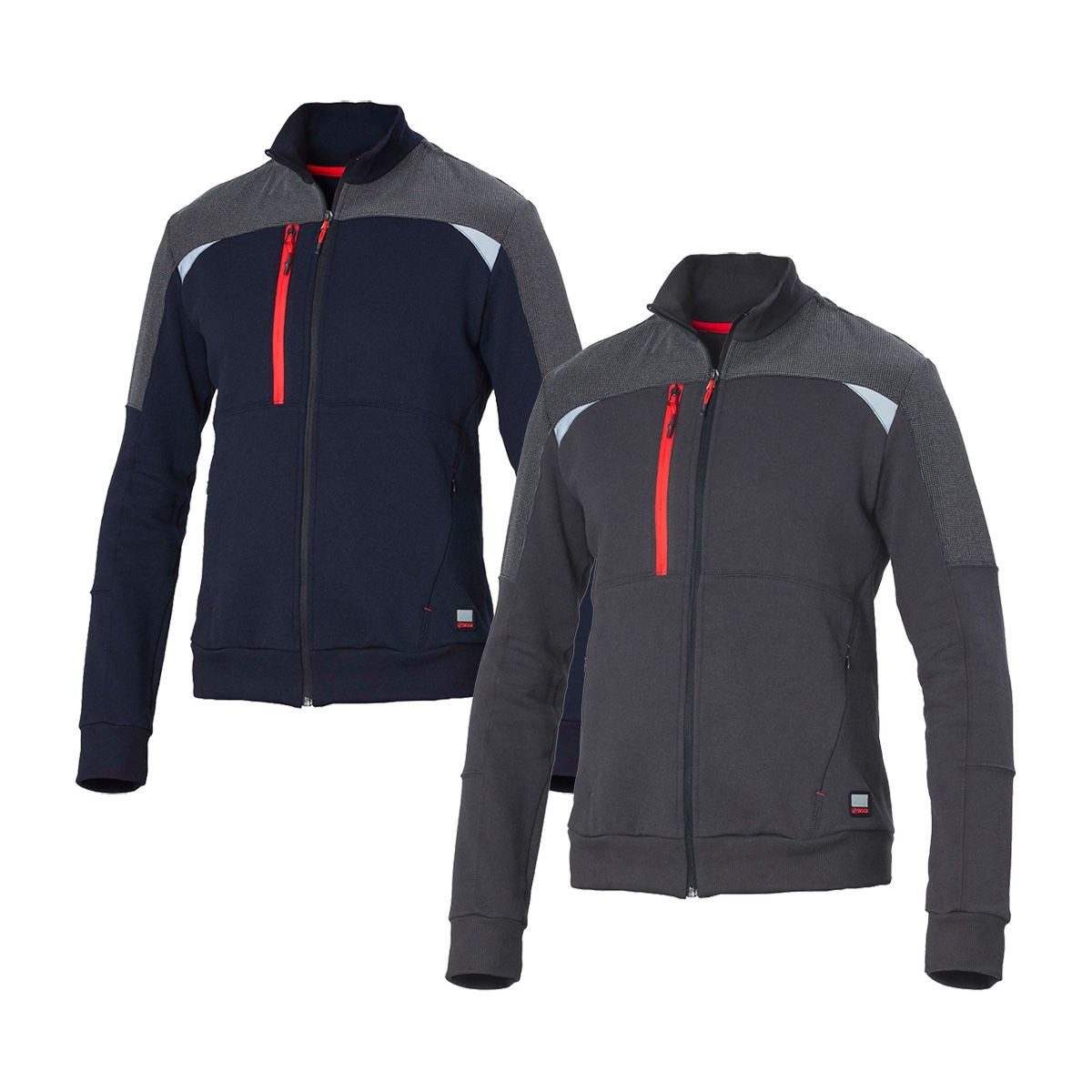 Felpa zip lunga da lavoro Multitasche Siggi Finder 71MG0753/00-1089