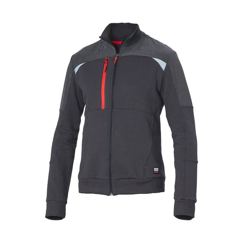 Felpa zip lunga da lavoro Multitasche Siggi Finder 71MG0753/00-1089