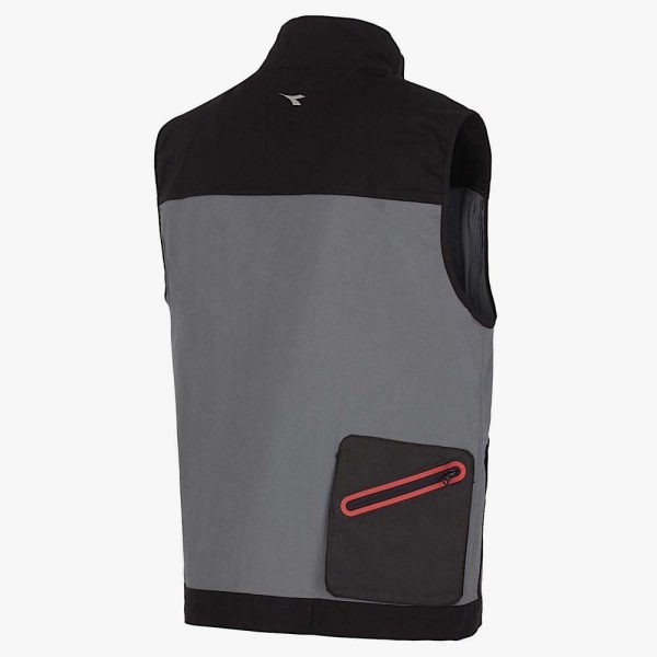 Fuori Tutto - Gilet Multitasche Diadora in cotone Canvas Stretch 702.170017 grigio taglia S