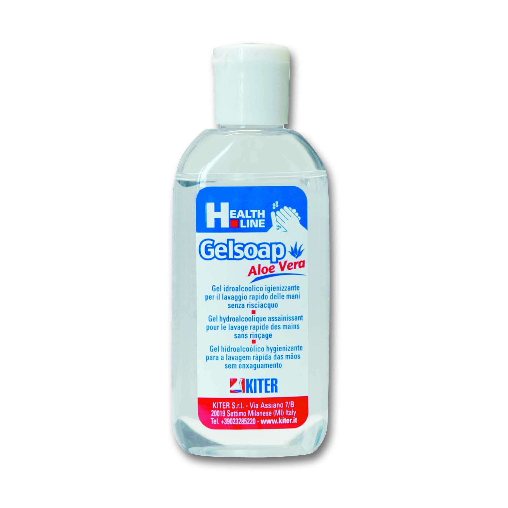 GELSOAP Gel idroalcolico igienizzante per il lavaggio rapido senza risciacquo | 80 ML formato Tascabile