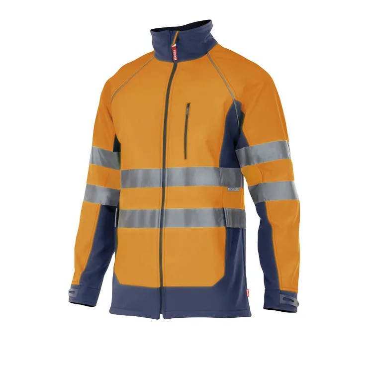 Giacca bicolore da Lavoro Alta Visibilit� Softshell Stretch Multitasche Velilla 306001