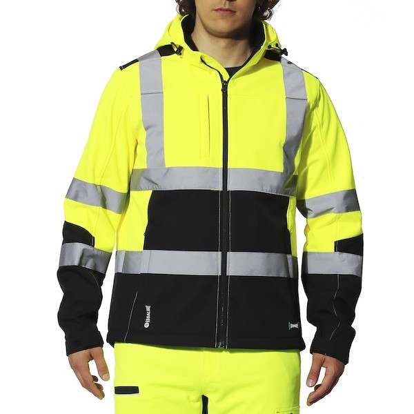 Giacca da lavoro Alta visibilit� Softshell Multitasche Impermeabile Lavoris Issa Line 04525