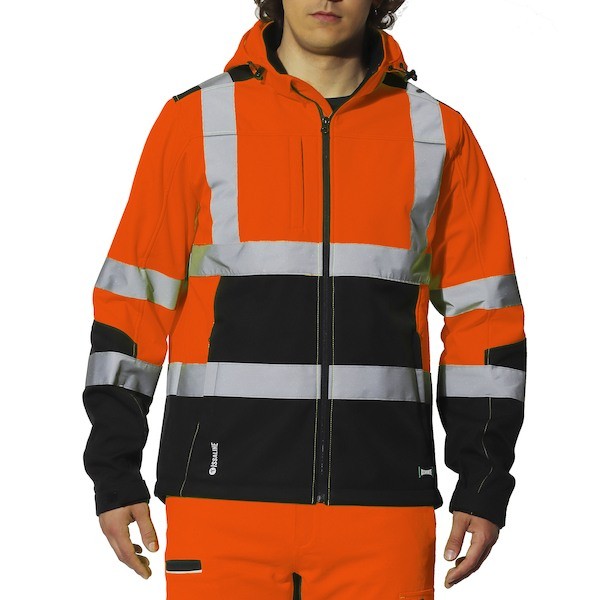 Giacca da lavoro Alta visibilit� Softshell Multitasche Impermeabile Lavoris Issa Line 04525