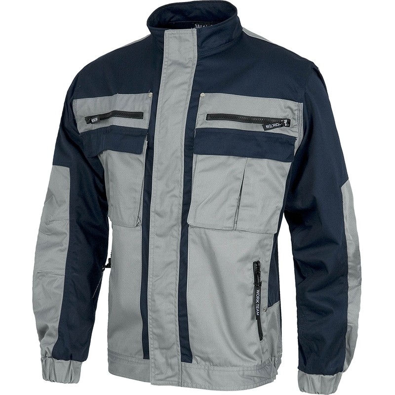 Giacca da lavoro bicolore multitasche con tripla cucitura - Workteam