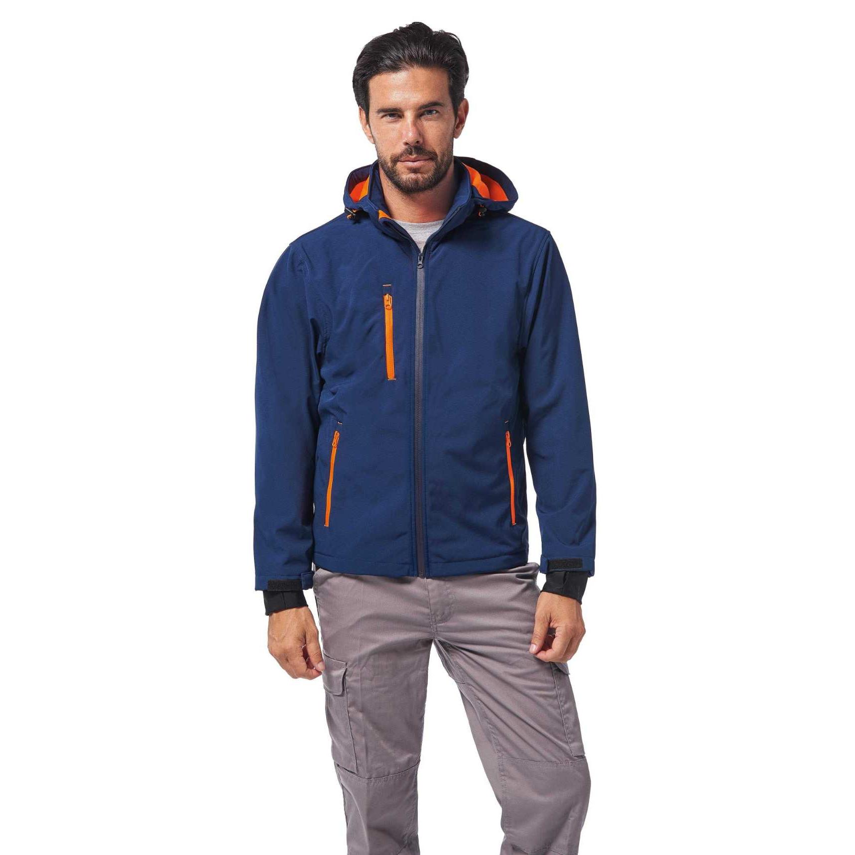 Giacca da lavoro Multitasche Cappuccio staccabile Soft-Shell Logica NORDIC1-L