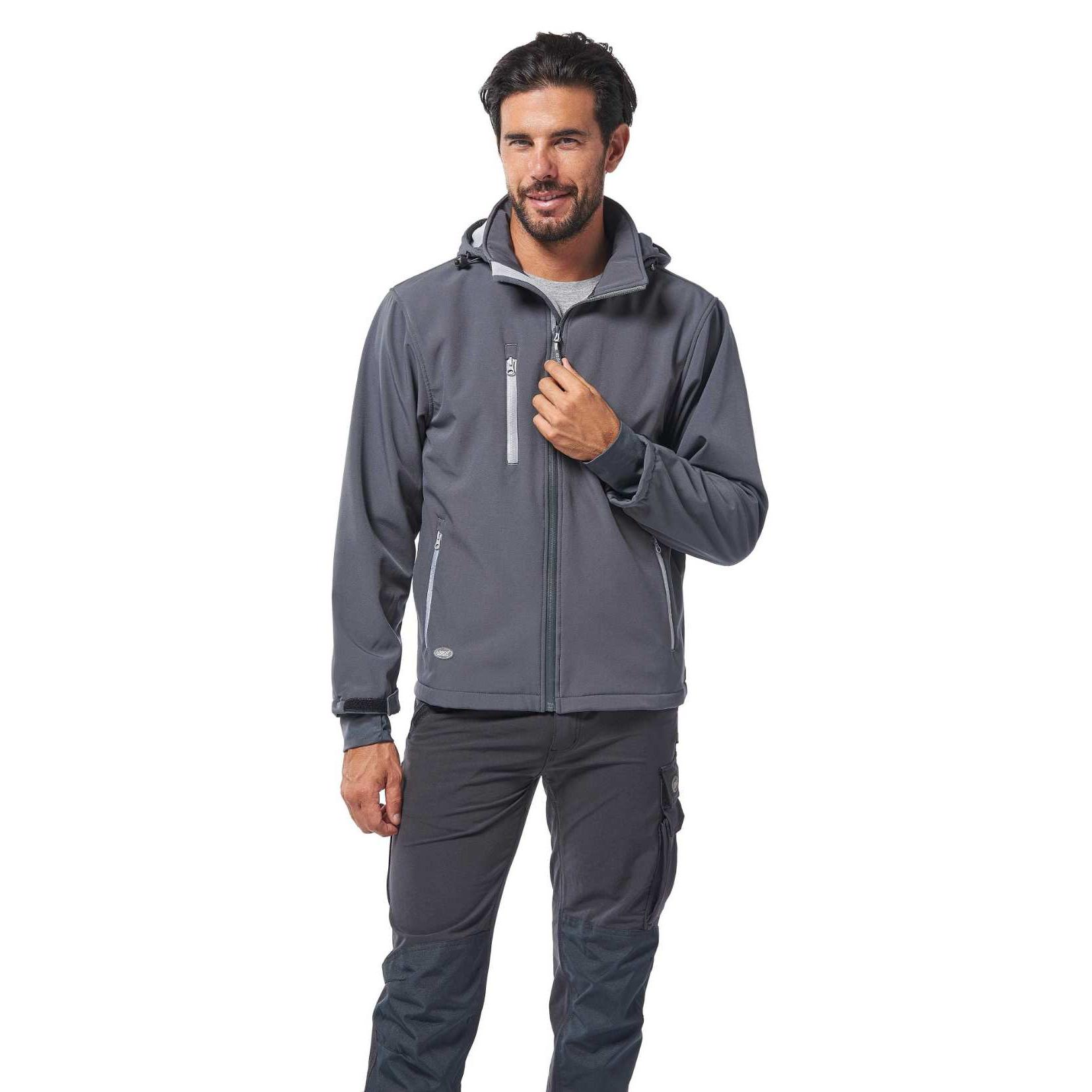 Giacca da lavoro Multitasche Cappuccio staccabile Soft-Shell Logica NORDIC1-L