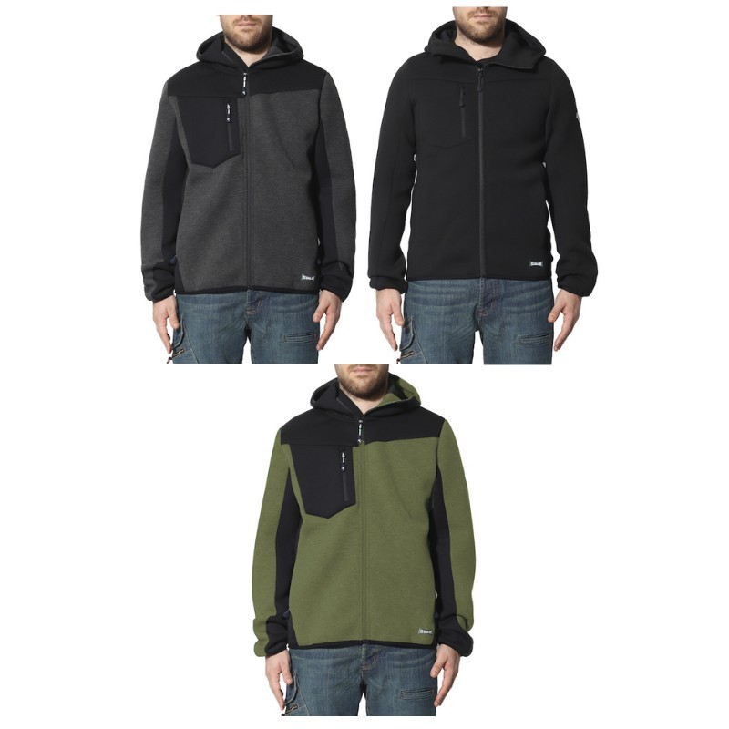 Giacca da Lavoro Multitasche Stretch Con Capuccio Fynor in Box Issa Line 04540B