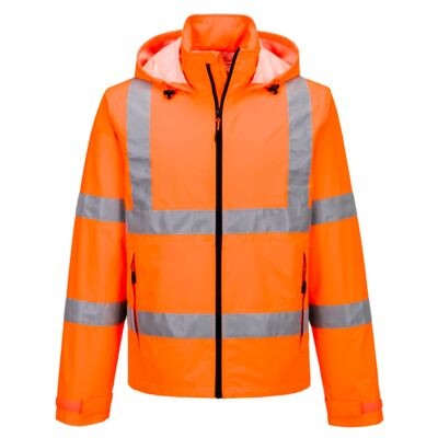 Giacca da Lavoro Portwest Alta Visibilit� Leggera Pieghevole Hi-Vis S164 Impermeabile Multitasche