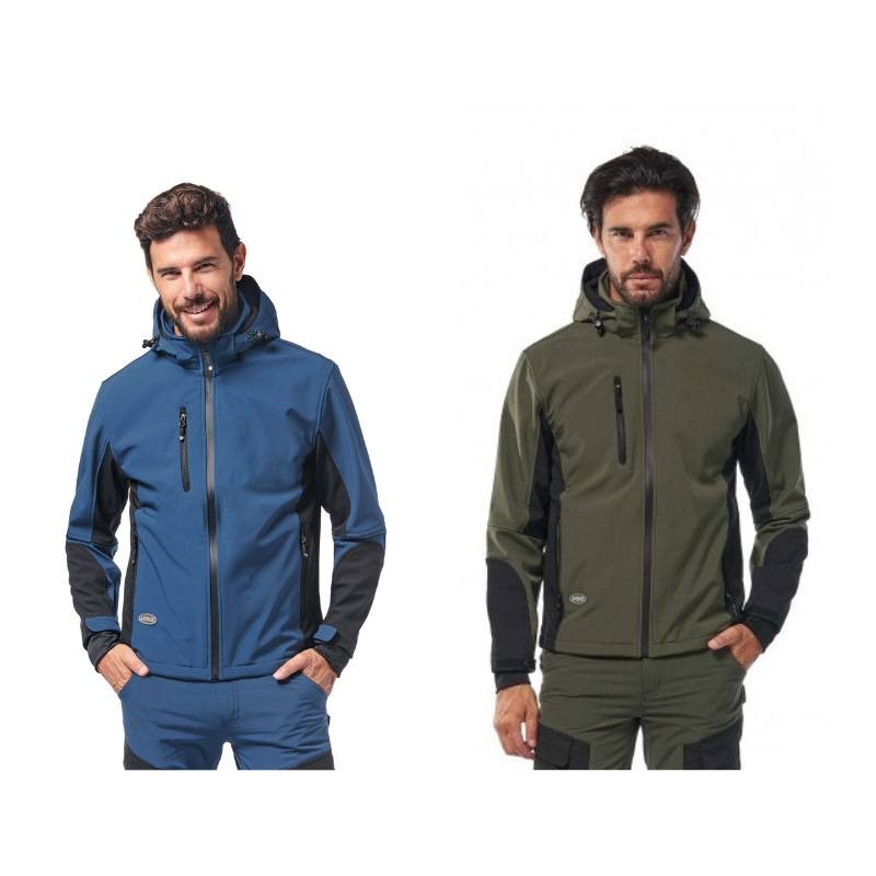 Giacca da lavoro Soft-Shell Cappuccio Staccabile Multitasche Logica URAGAN7-L