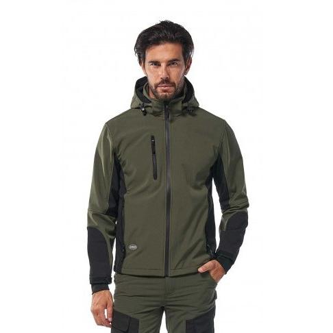 Giacca da lavoro Soft-Shell Cappuccio Staccabile Multitasche Logica URAGAN7-L