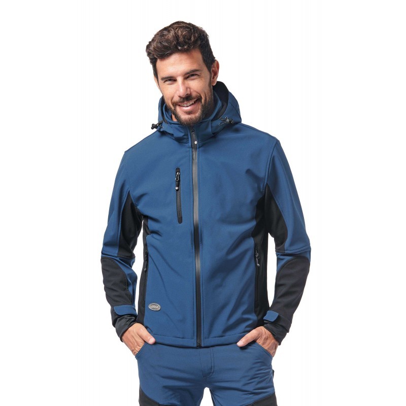 Giacca da lavoro Soft-Shell Cappuccio Staccabile Multitasche Logica URAGAN7-L