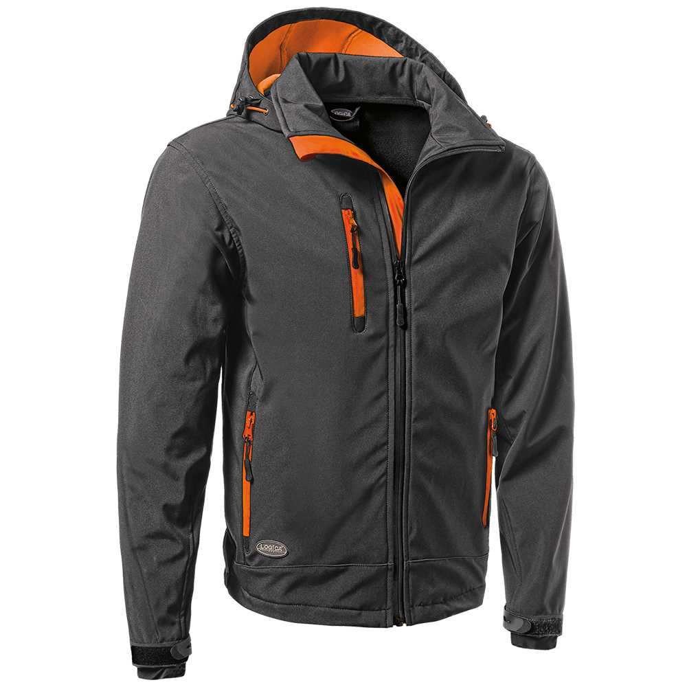 Giacca da lavoro Soft-Shell con cappuccio staccabili Multitasche Logica SLALOMCAP3-L