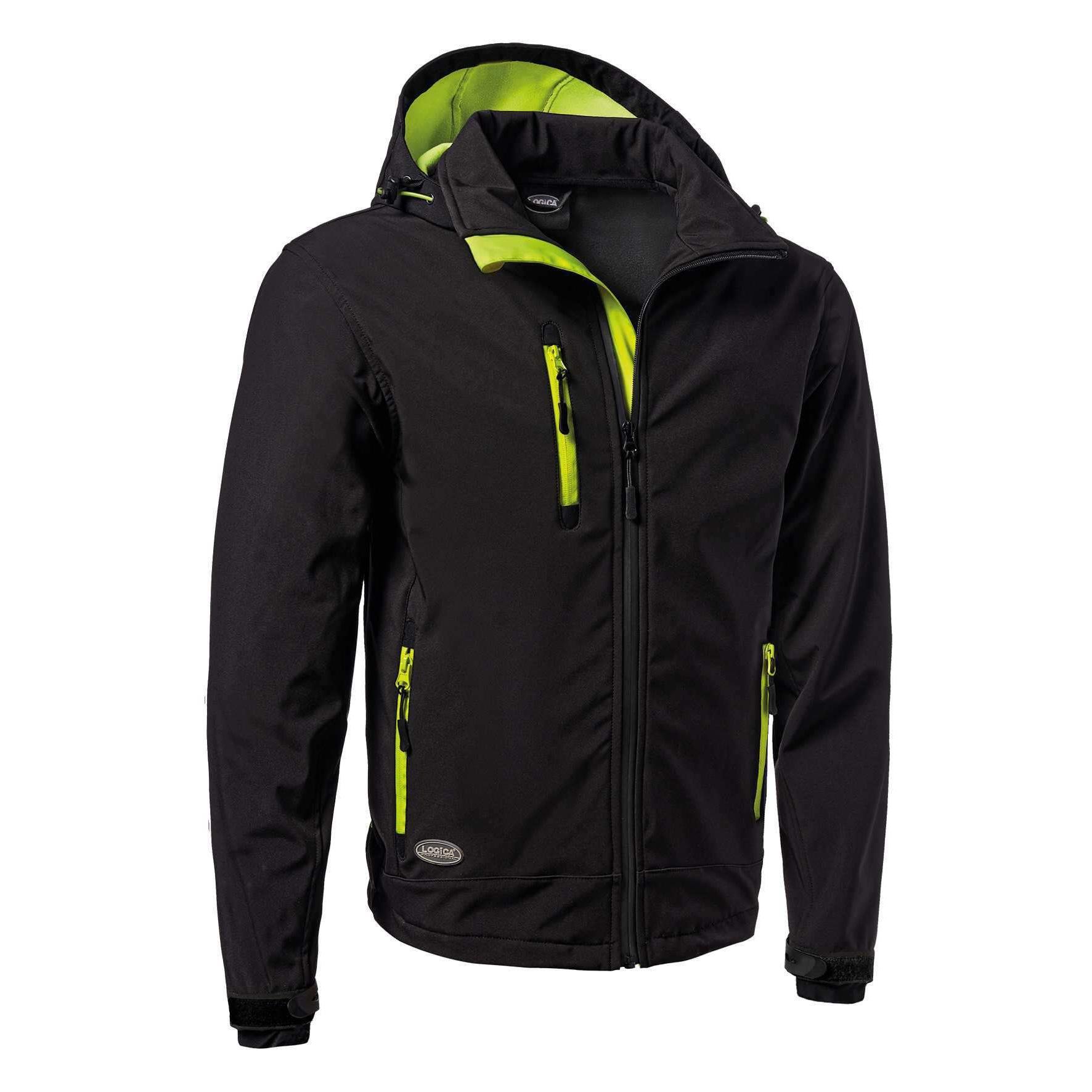 Giacca da lavoro Soft-Shell con cappuccio staccabili Multitasche Logica SLALOMCAP3-L