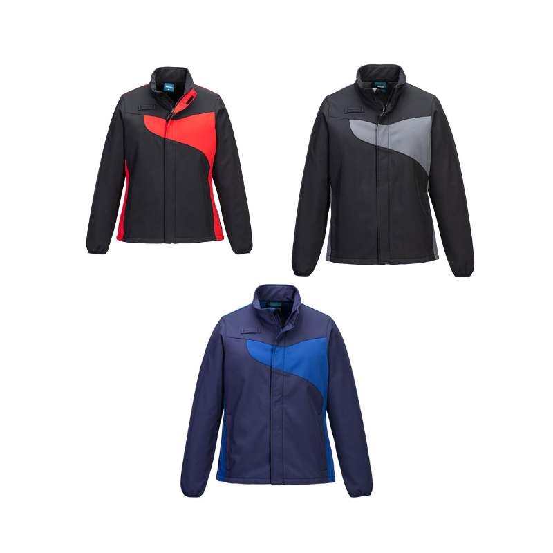 Giacca da Lavoro Softshell Antivento Impermeabile Multitasche Metalfree da Donna Portwest PW278