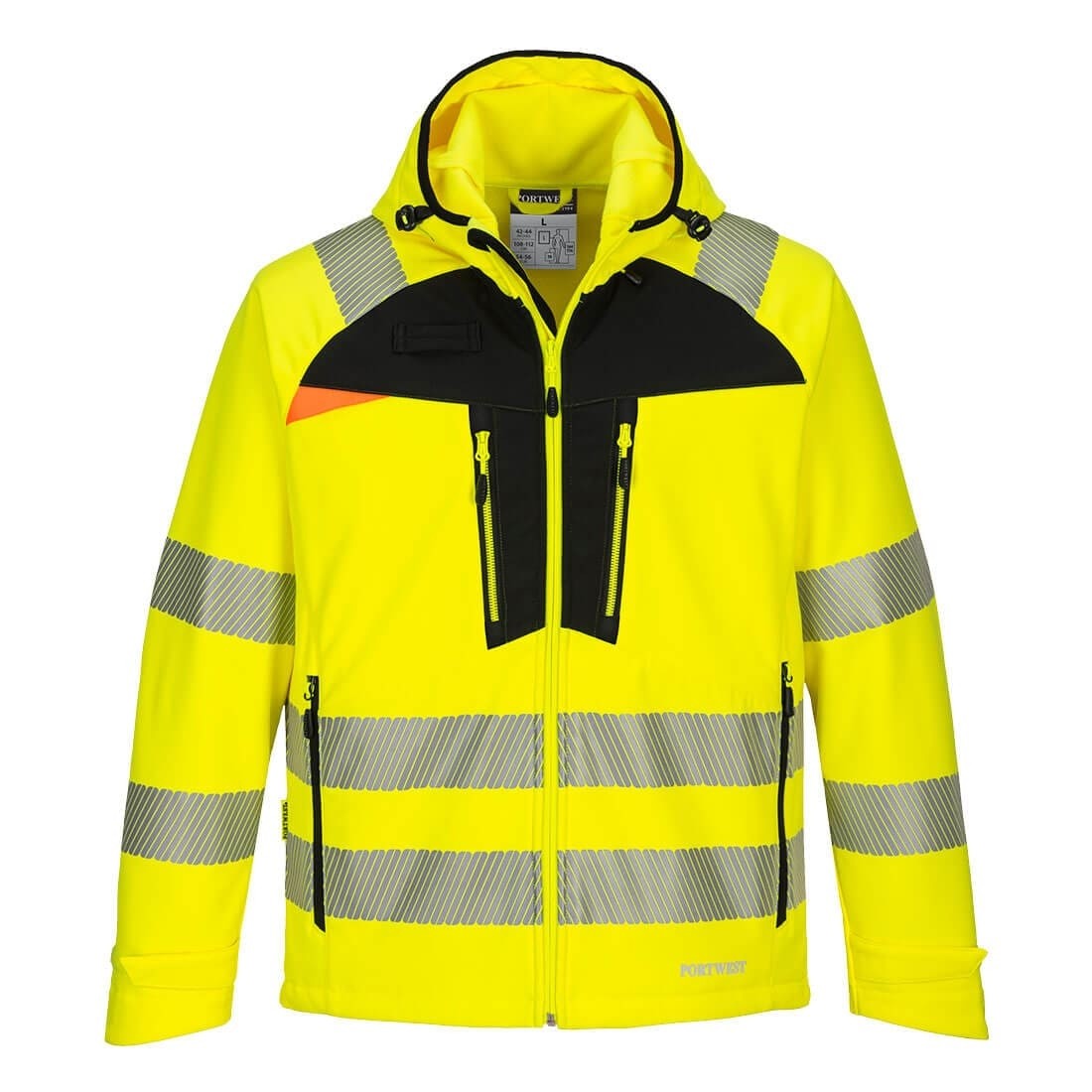 Giacca da Lavoro Softshell DX4 Elasticizzata ad Alta Visibilit� Portwest DX475