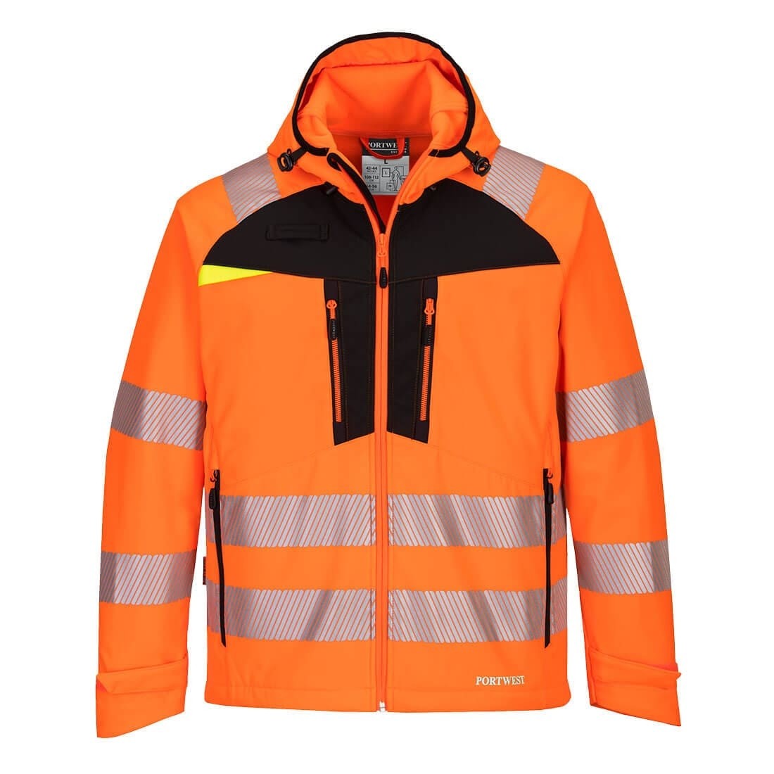 Giacca da Lavoro Softshell DX4 Elasticizzata ad Alta Visibilit� Portwest DX475