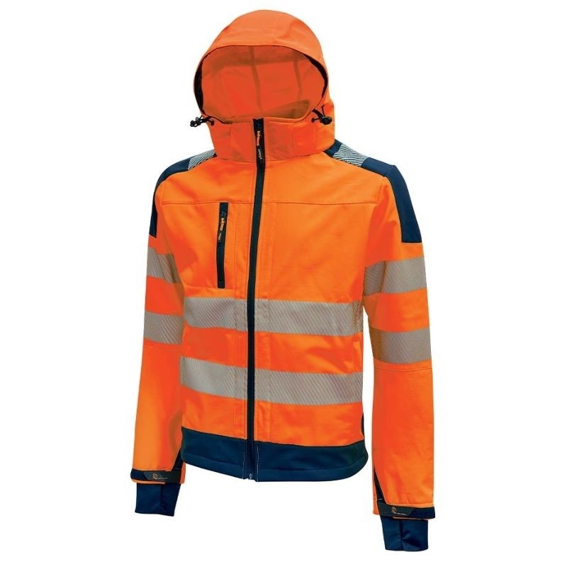 Giacca da Lavoro Softshell Stretch Elasticizzata Alta Visibilit� U-Power Miky HL169YF