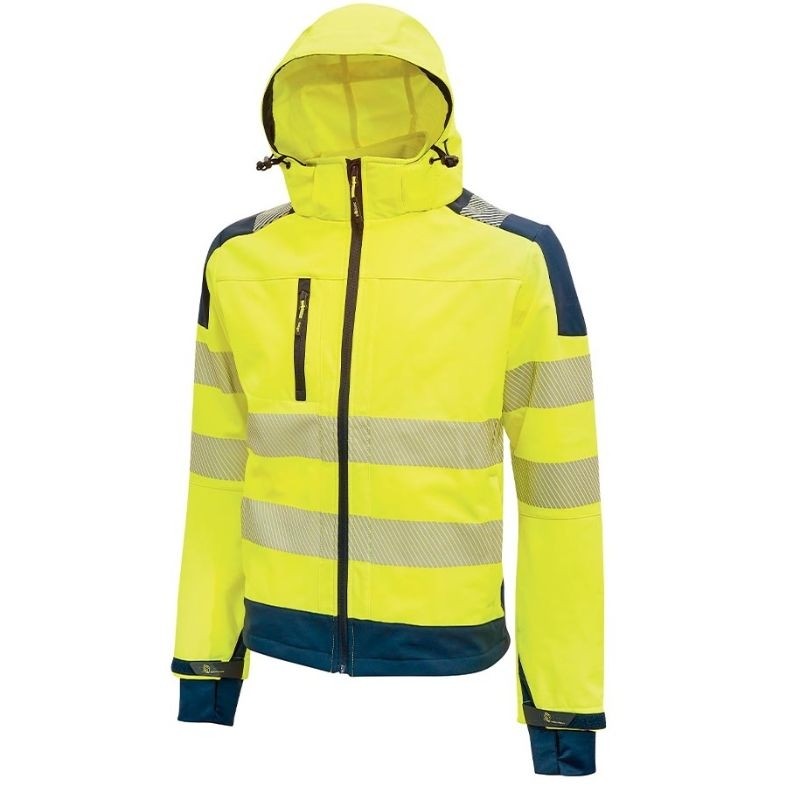 Giacca da Lavoro Softshell Stretch Elasticizzata Alta Visibilit� U-Power Miky HL169YF