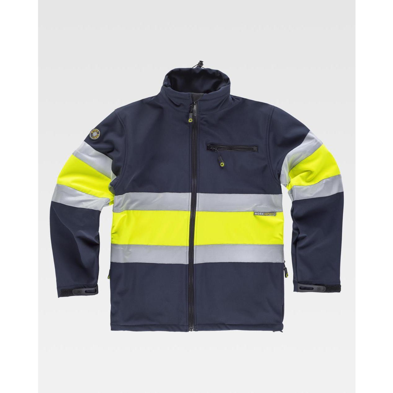 Giacca da Lavoro Workshell C/Cerniera Stretch Alta Visibilit� S9520 - Workteam