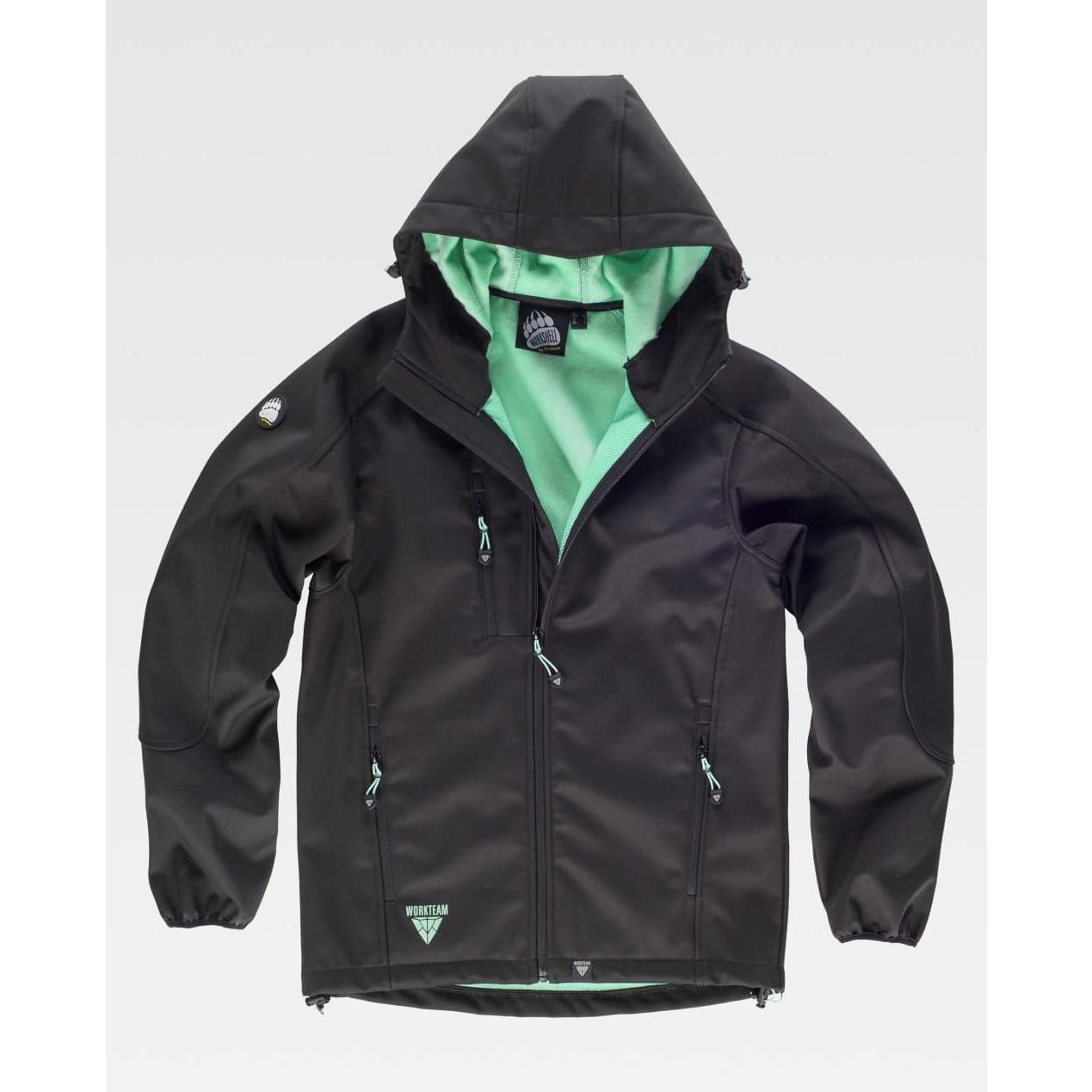 Giacca da Lavoro Workteam Workshell Cappuccio Uomo S9499