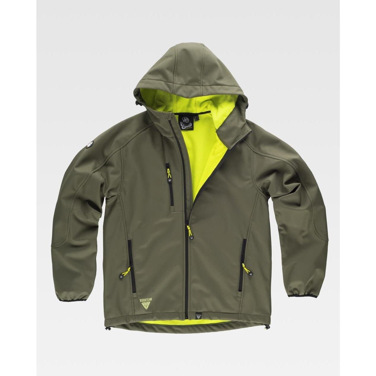 Giacca da Lavoro Workteam Workshell Cappuccio Uomo S9499