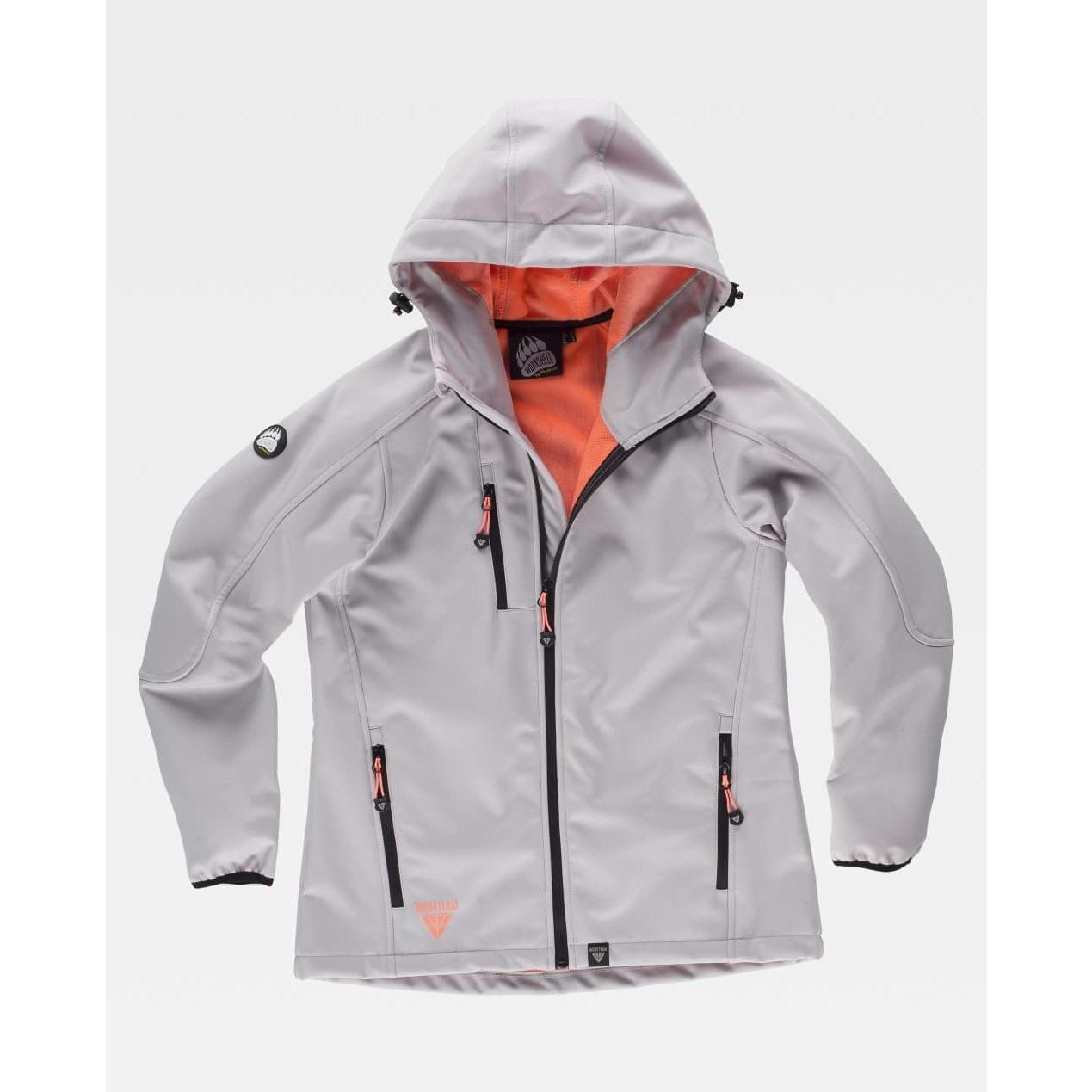 Giacca da Lavoro Workteam Workshell Multitasche con Cappuccio Donna S9494