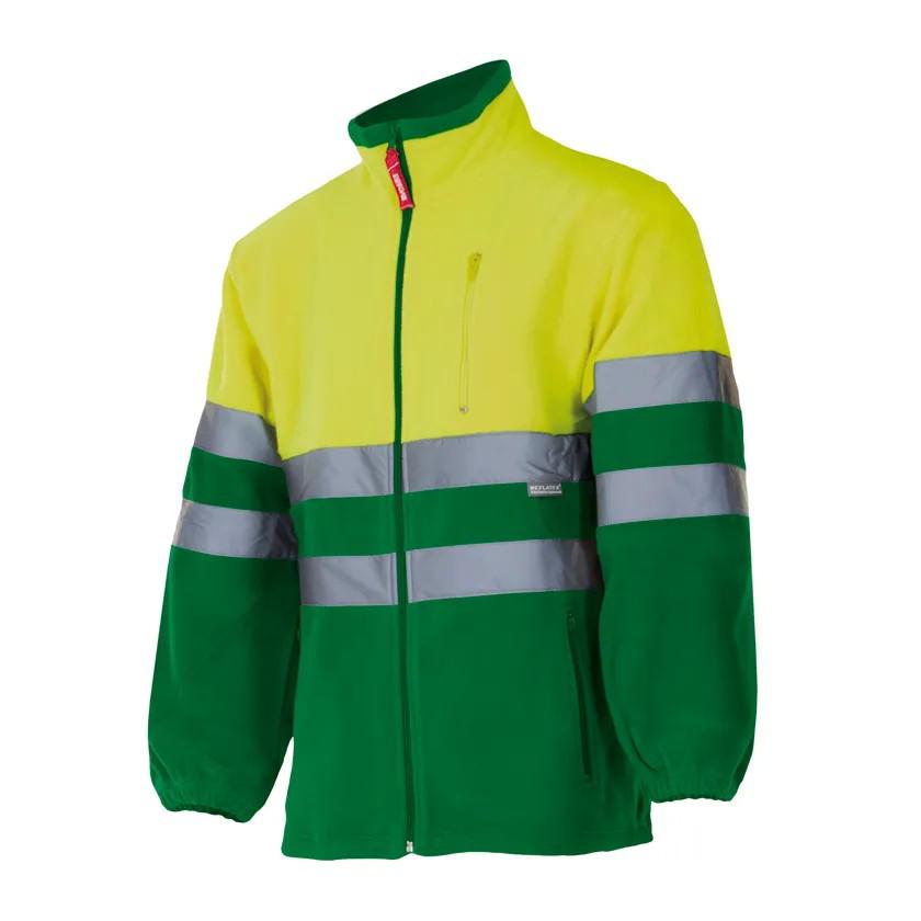 Giacca in pile bicolore da Lavoro Alta Visibilit� Multitasche Velilla 183