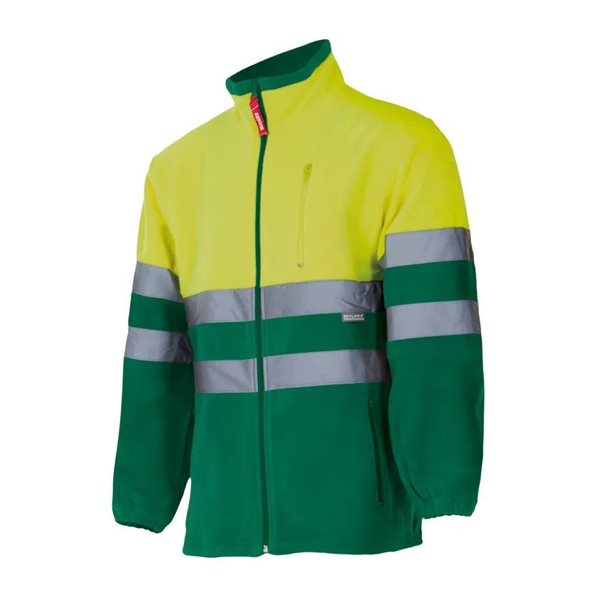 Giacca in pile bicolore da Lavoro Alta Visibilit� Multitasche Velilla 183