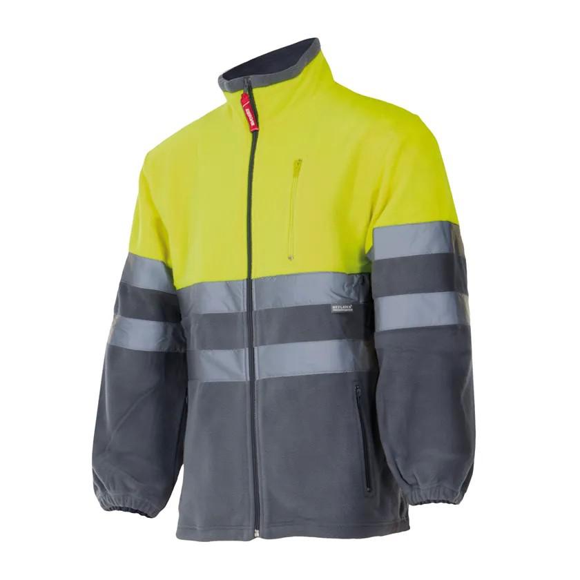 Giacca in pile bicolore da Lavoro Alta Visibilit� Multitasche Velilla 183