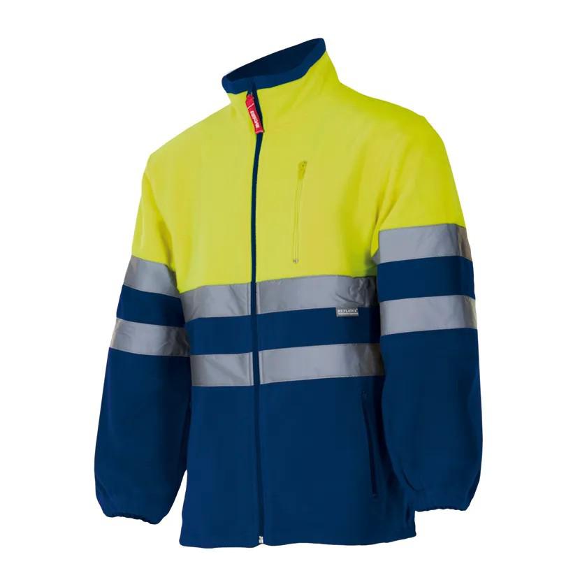 Giacca in pile bicolore da Lavoro Alta Visibilit� Multitasche Velilla 183