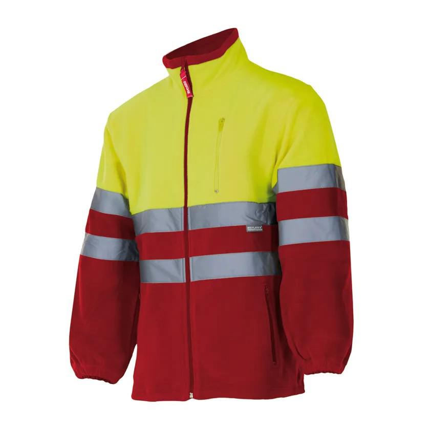 Giacca in pile bicolore da Lavoro Alta Visibilit� Multitasche Velilla 183