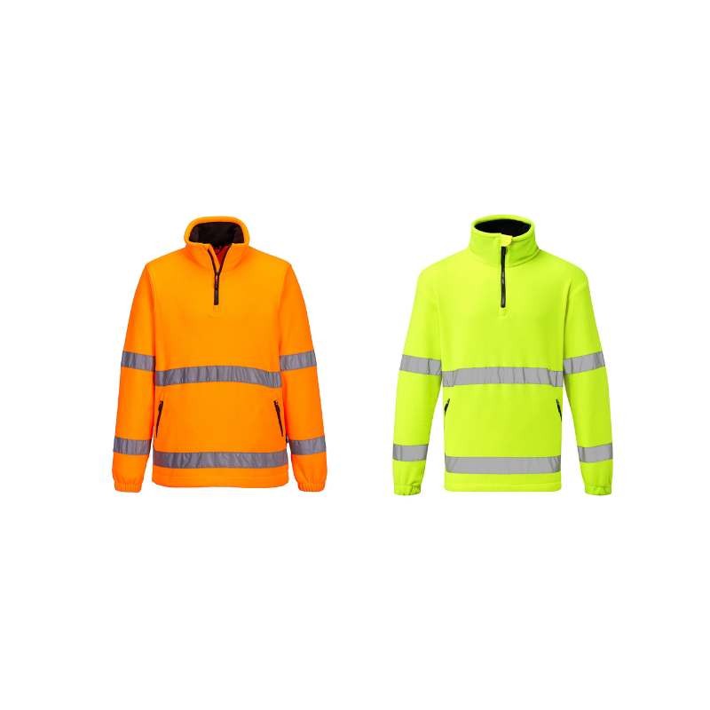Giacca in Pile da Lavoro Alta Visibilit� Mezza Zip Portwest F302