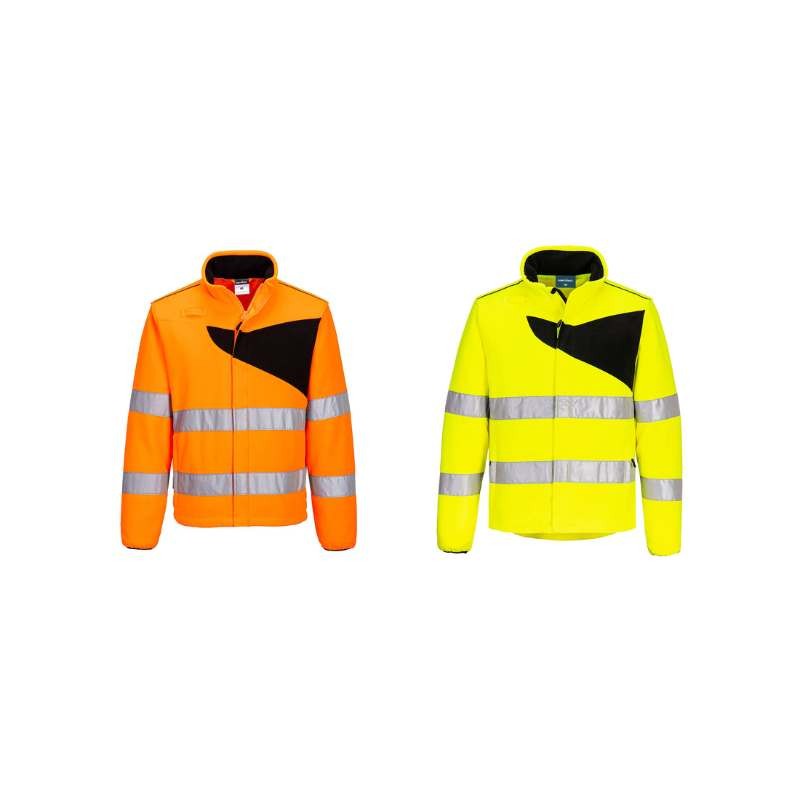 Giacca in Pile da Lavoro Alta Visibilit� Multitasche Metalfree Portwest PW274