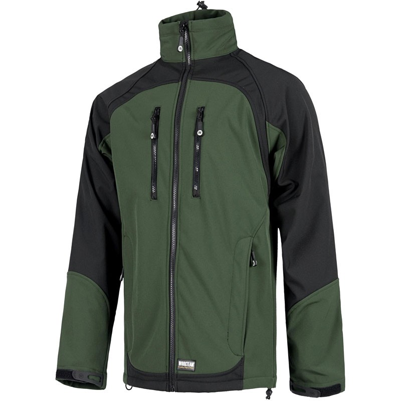 Giacca Workshell multitasche combinata con giromanica regolabile - Workteam