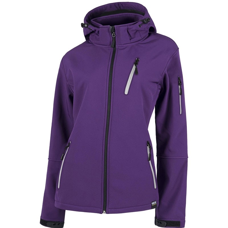Giacca Workshell multitasche da donna con cappuccio - Workteam
