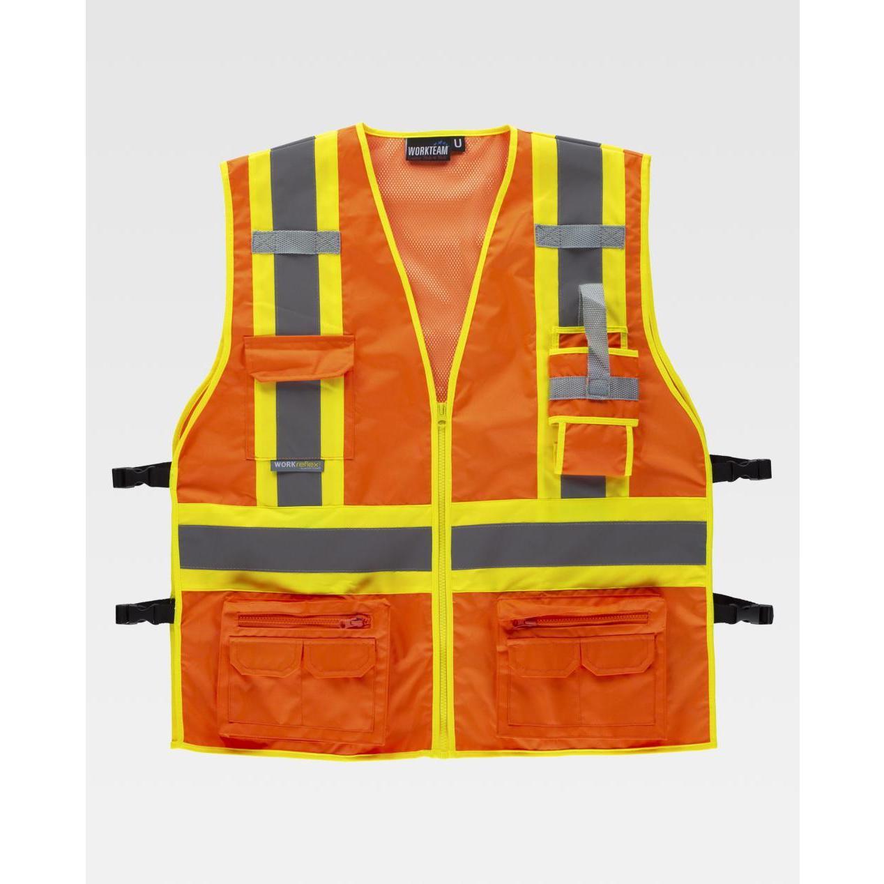 Gilet Alta Visibilit� con Cerniera e Tasche C3623 - Workteam