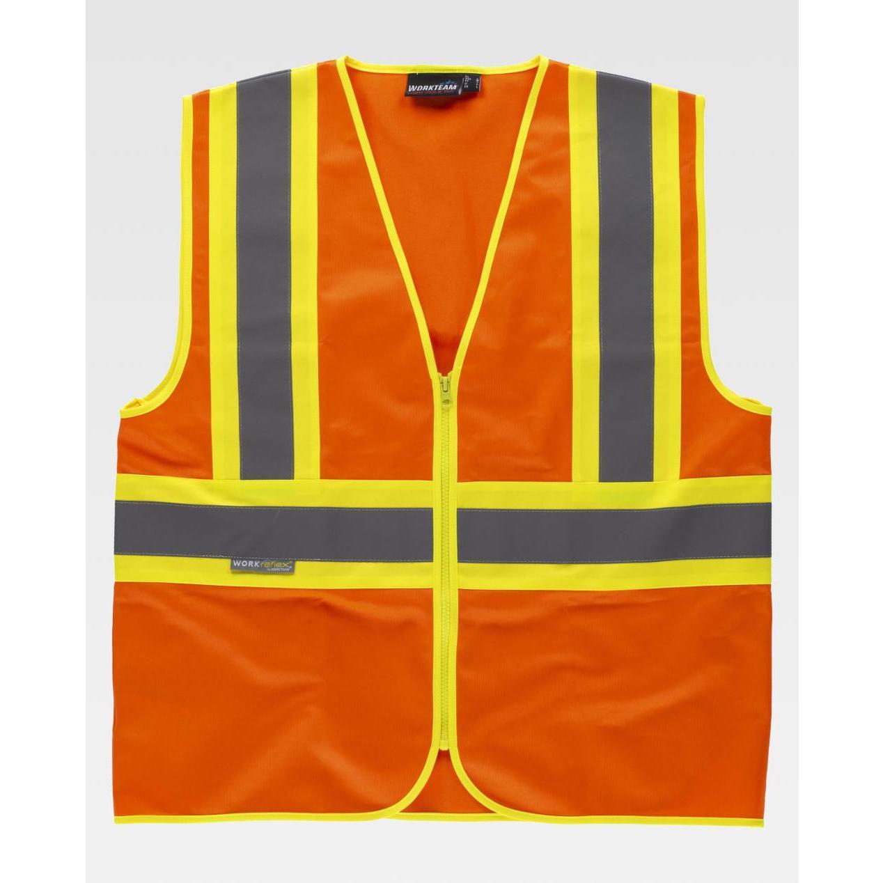 Gilet da Lavoro Alta Visibilit� con Cerniera C3620 - Workteam