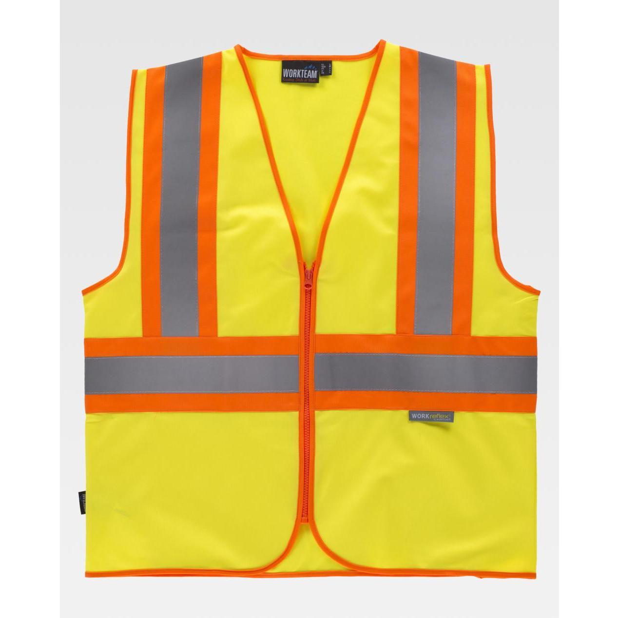 Gilet da Lavoro Alta Visibilit� con Cerniera C3620 - Workteam