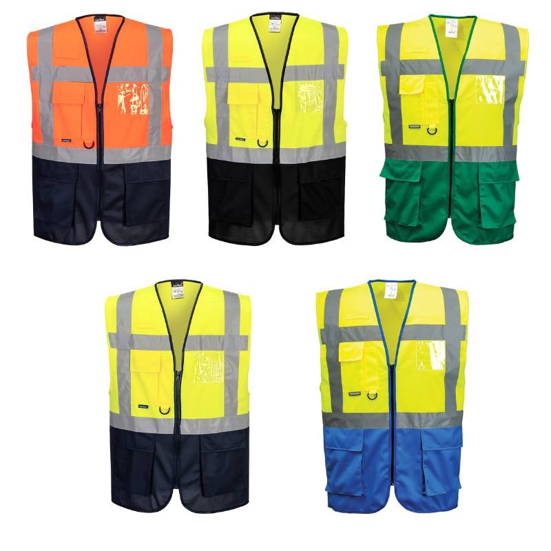 Gilet da Lavoro Alta Visibilit� Multitasche Varsavia Executive Portwest C476