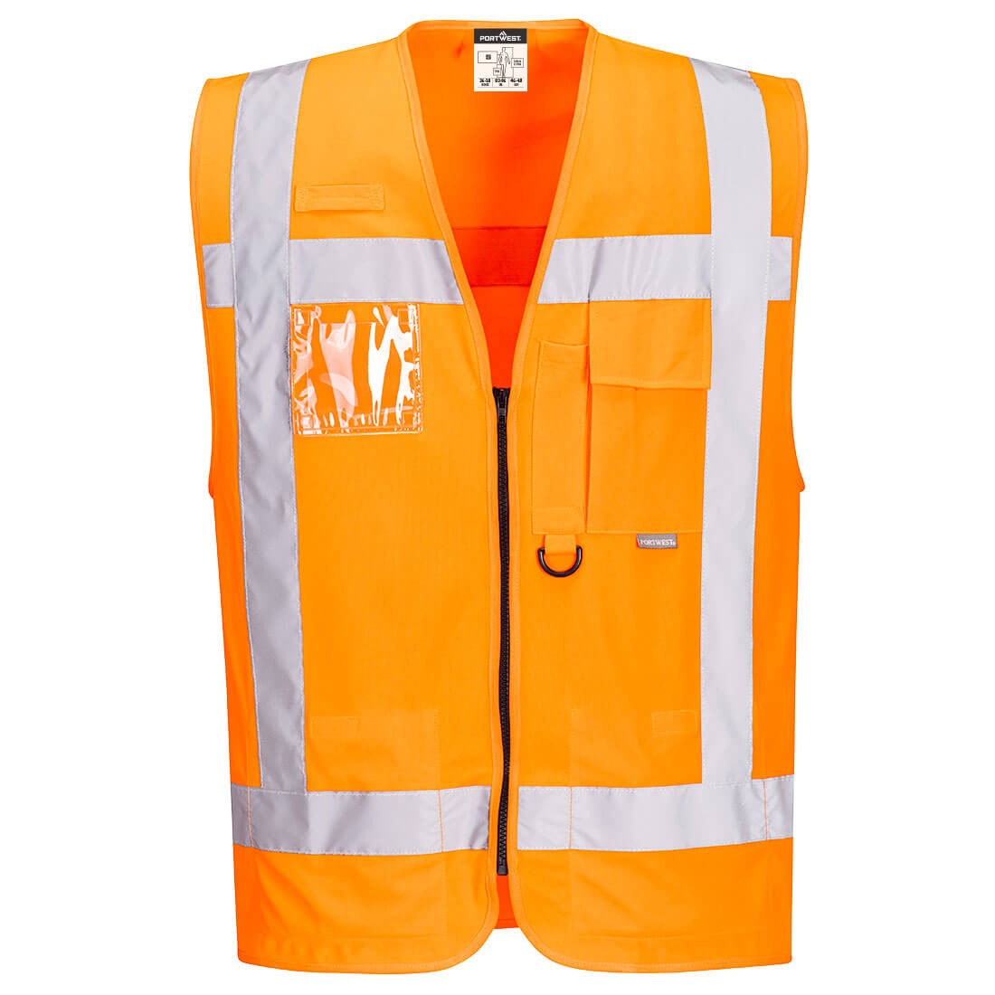 Gilet da Lavoro Alta Visibilit� Multitasche Zip Intera Portwest R476