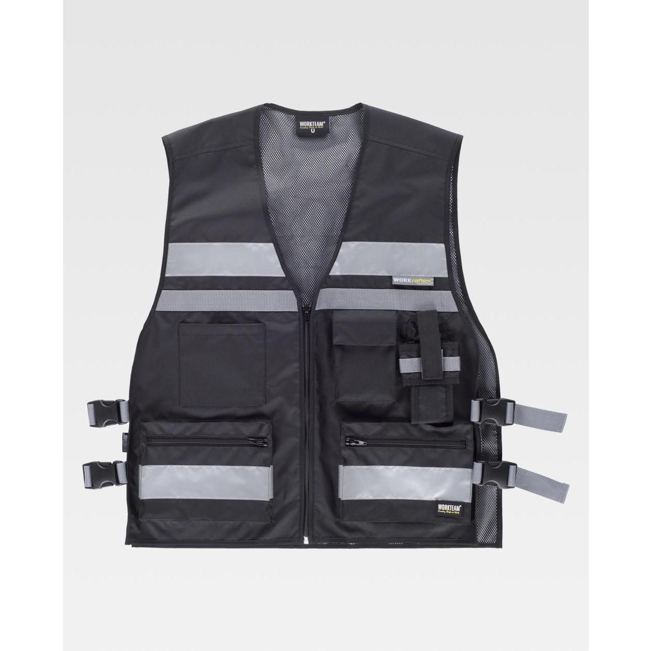 Gilet da Lavoro Alta Visibilit� Regolazioni Laterali C3601 - Workteam