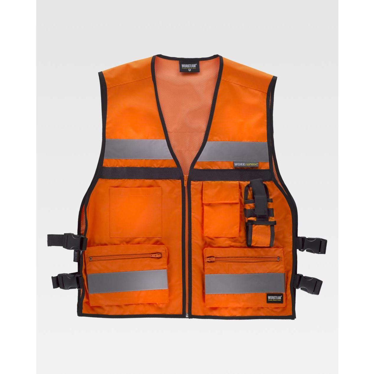 Gilet da Lavoro Alta Visibilit� Regolazioni Laterali C3601 - Workteam