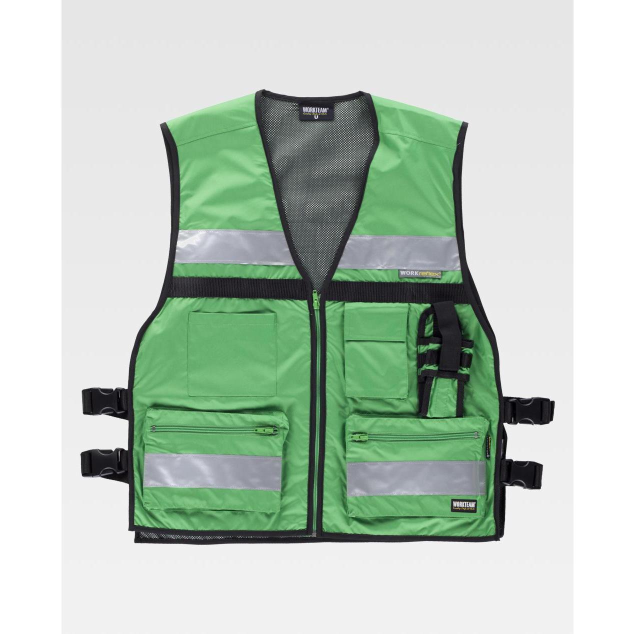 Gilet da Lavoro Alta Visibilit� Regolazioni Laterali C3601 - Workteam