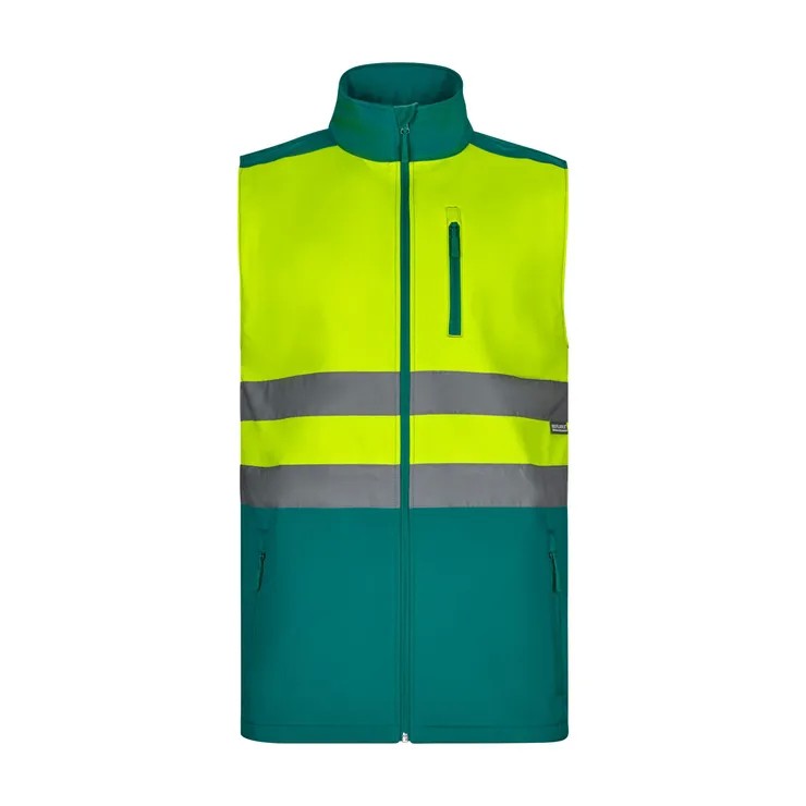 Gilet da Lavoro Alta Visibilit� Softshell Stretch Multitasche Bicolore Velilla 305906