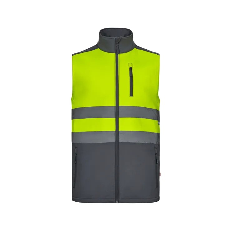 Gilet da Lavoro Alta Visibilit� Softshell Stretch Multitasche Bicolore Velilla 305906