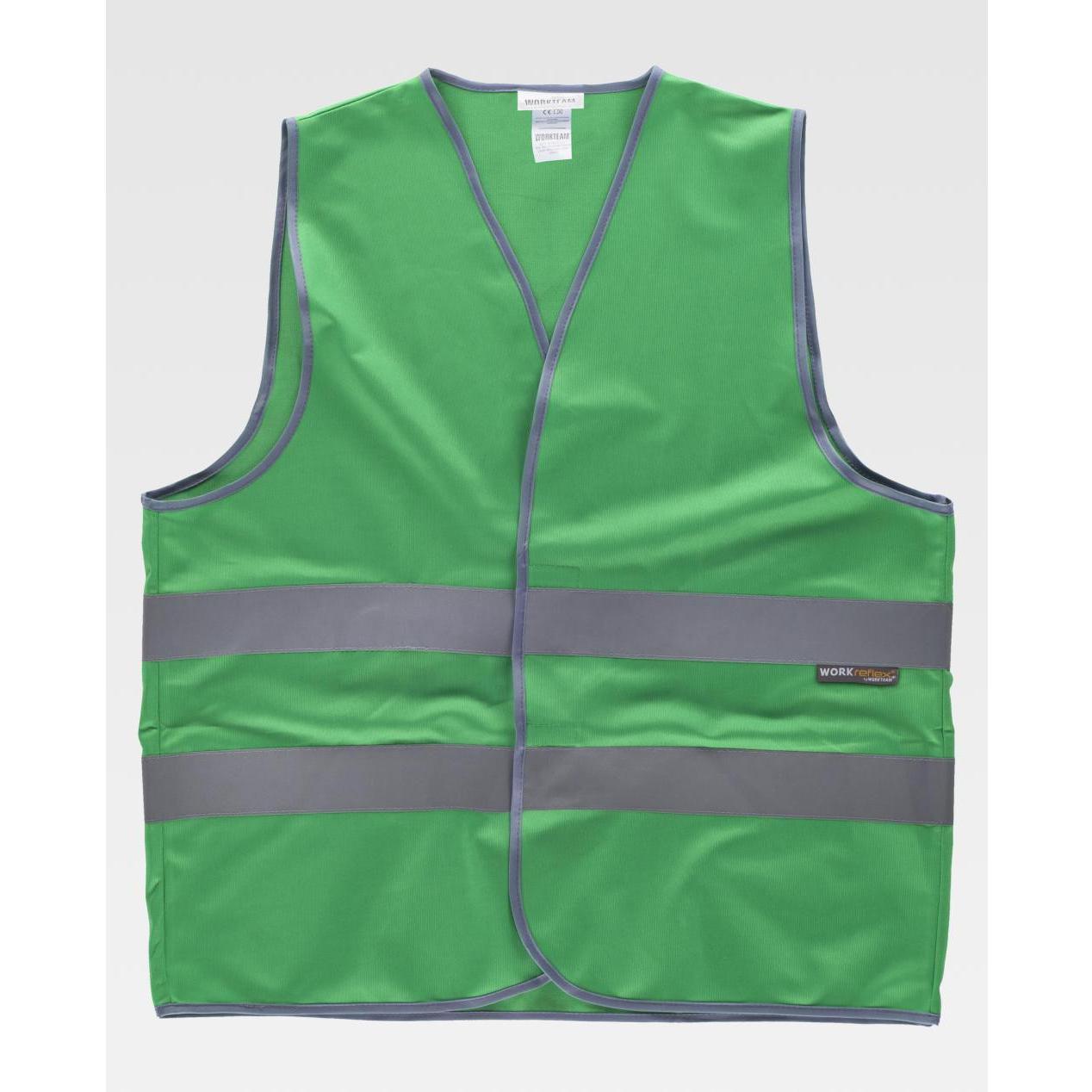 Gilet da Lavoro Chiusura con Velcro Alta Visibilit� HVTT03 - Workteam