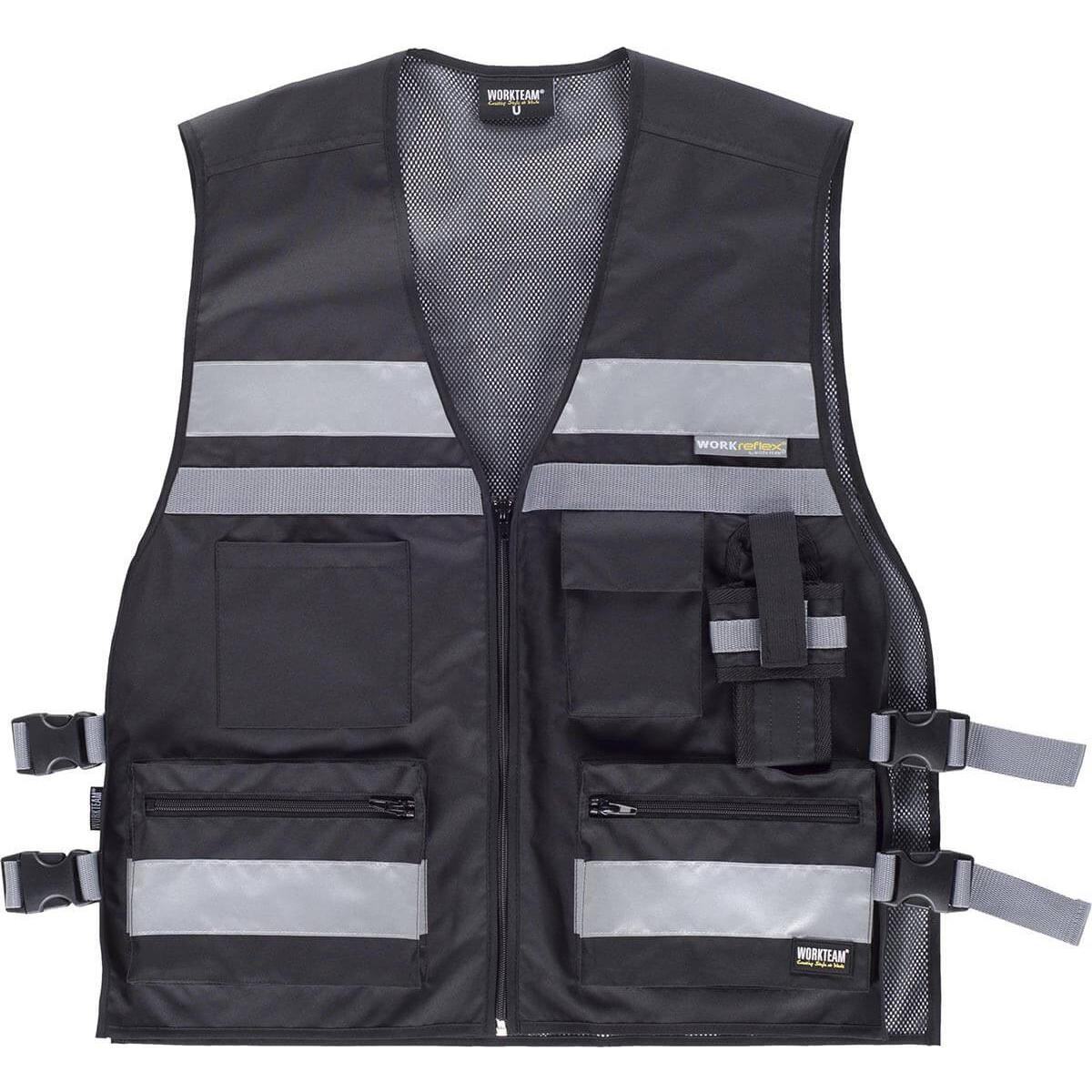 GILET Da lavoro Combi ALTA VISIBILITA' WorkTeam - Nero con bande