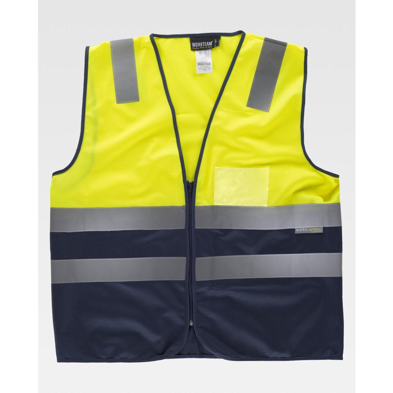 Gilet da Lavoro con Cerniera e Bande Alta Visibilit� C3615 - Workteam
